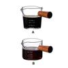 Title Measuring Cup Concentrated Coffee Glass Double Mouth Bottle Coffee Shares Pot Wooden Handle Glass Small Milk
