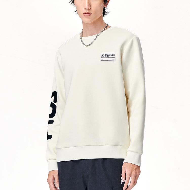 Fila Спортивный свитшот с логотипом, мужской, туманно-лотосовый-белый F11M149208FIV