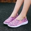 Fashion Women's Shoes Summer Elastic Band Weave Casual Flats Breathable Female Sneakers 2024 Spring Slip On Ladies Loafers Zapatos Mujer