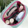 Lightweight Travel Toiletry Pockets Portable Mini Makeup Pouch Personal Mesh Zipper Bags  Women