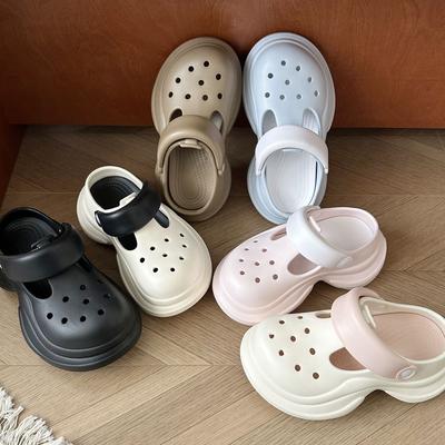 2025 новые милые, сладкие, на толстой подошве, нескользящие, с закрытым носком, увеличивающие рост шлепанцы, удобные и легкие, два способа носки, обувь с отверстием для одного пальца