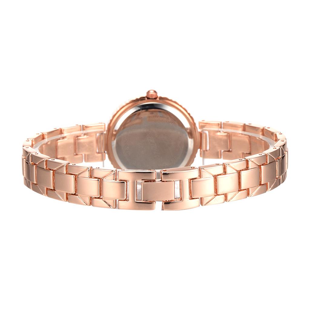 Woman Fashion Chic Diamante Steel Strap Quartz Watch