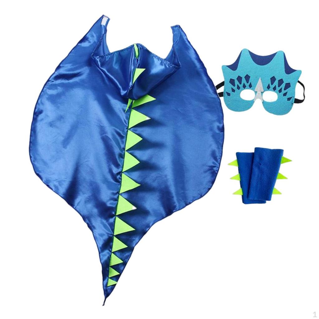 Dragon Costume Cartoon Cloak Fantasy Clothing with Hat Cosplay Toy Dinosaur for