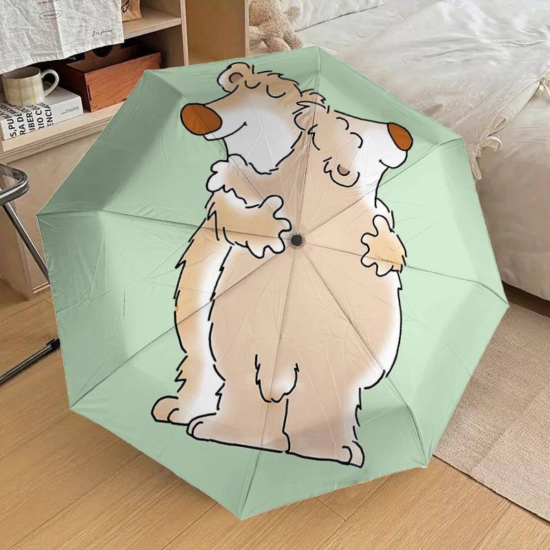 1PC bear illustrationUmbrella-8-Rib Reinforced, Automatic Open, Lightweight & Durable, Cute Fashion Accessory for Outdoor-P149