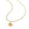 Alloy Simple Elegant Necklace Electroplating Trendy Jewelry Fashion Sun Pendant Necklace