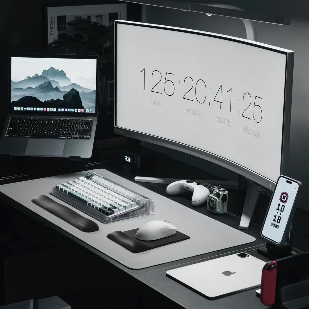 UnivoColors Wrist Rest Mouse Pad Wrist Premium PU Ergonomic Reduces Supports Memory Foam Body Pressure Dispersion Wrist Pain No Irritation On the