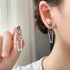 1 Pair Women Halloween Earrings Skeleton Shape Punk Exaggerated Polished Alloy Skull Jewelry