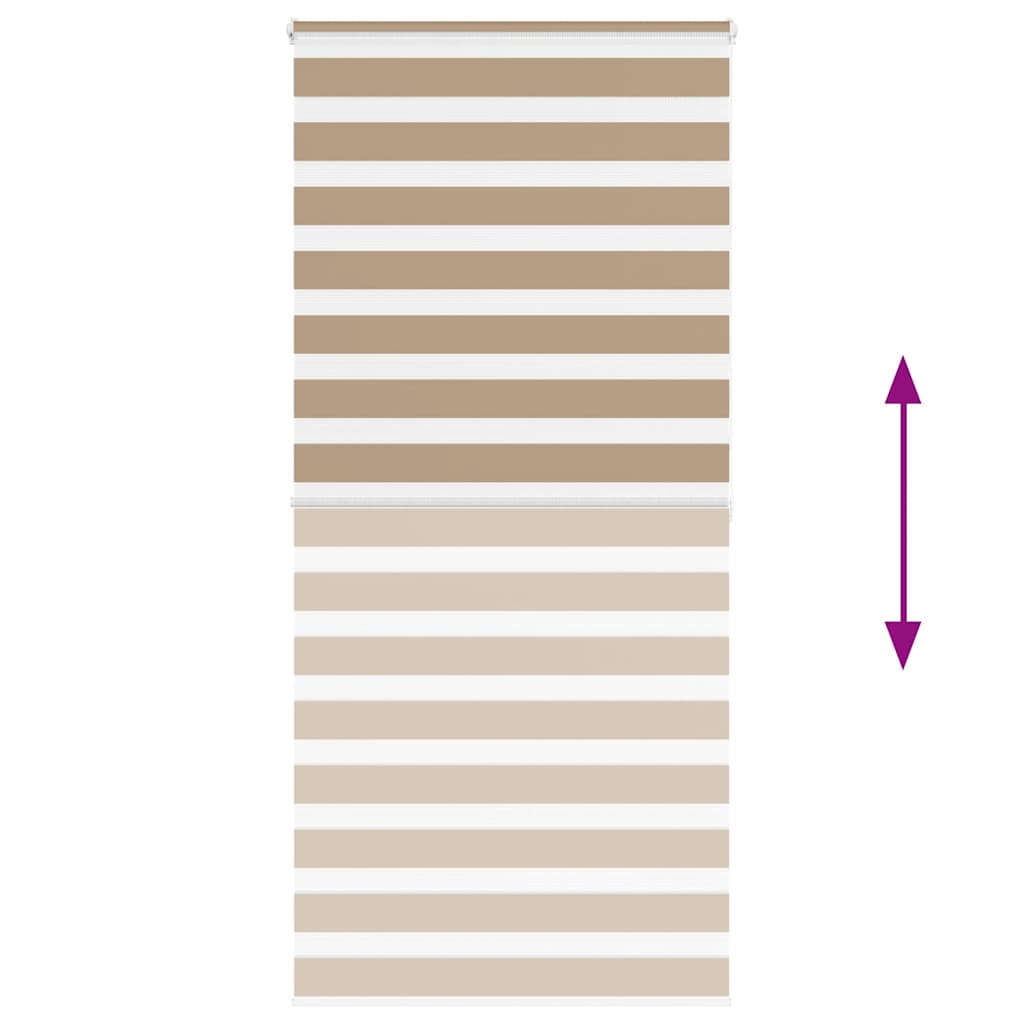 Double Zebra Blind Sand Brown 110 x 200 cm Fabric Width 105.9 cm Polyester