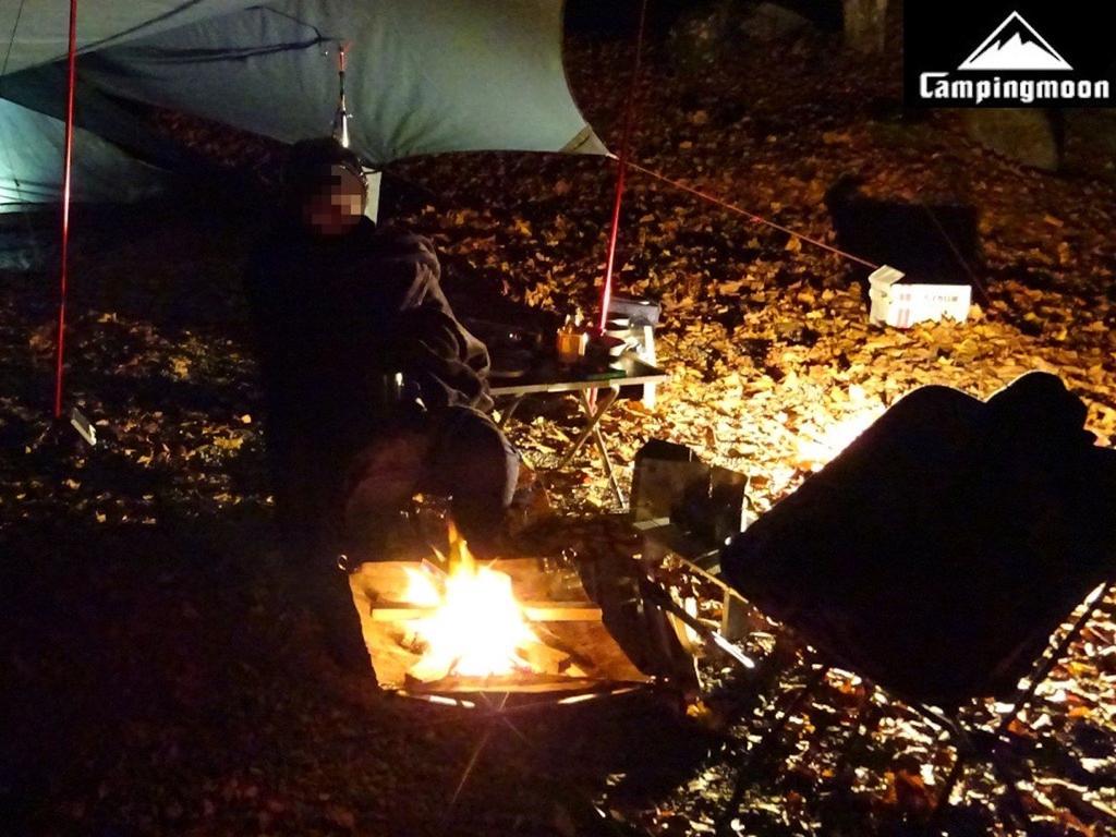 CAMPING MOON MT-011 All-Stainless Steel Fire Stand with Mesh Sheet and Fan