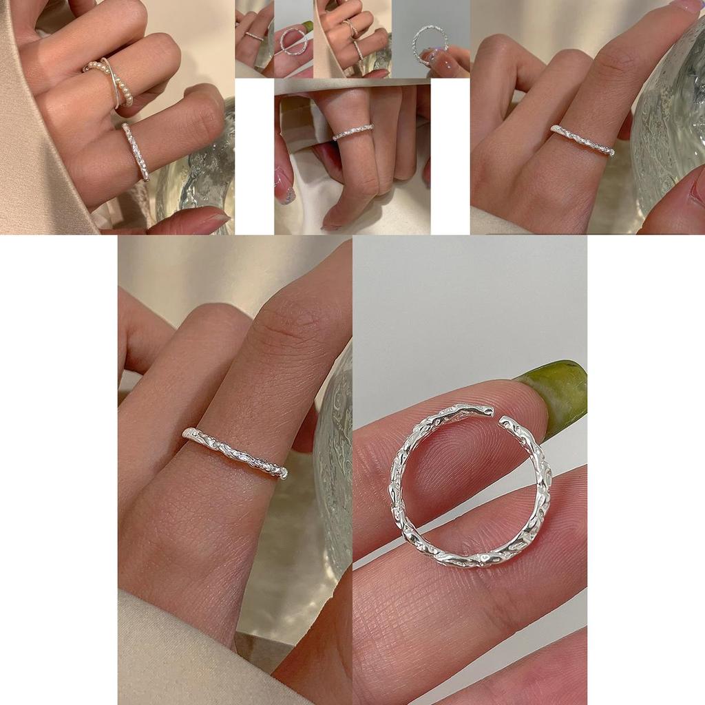 Stylish Minimalist Geometric Copper Ring For Women Ins Luxury Design 2023 Spring