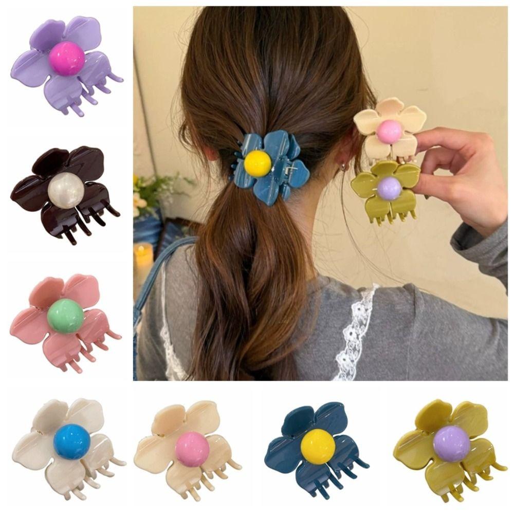 Hairpin Flower Hair Claw Plastic Plastic Shark Clip Creative Hair Crab Clip Vacation
