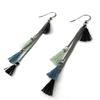 [N1530] - Дизайнерские серьги «Алтай» сине-зеленые серебряные