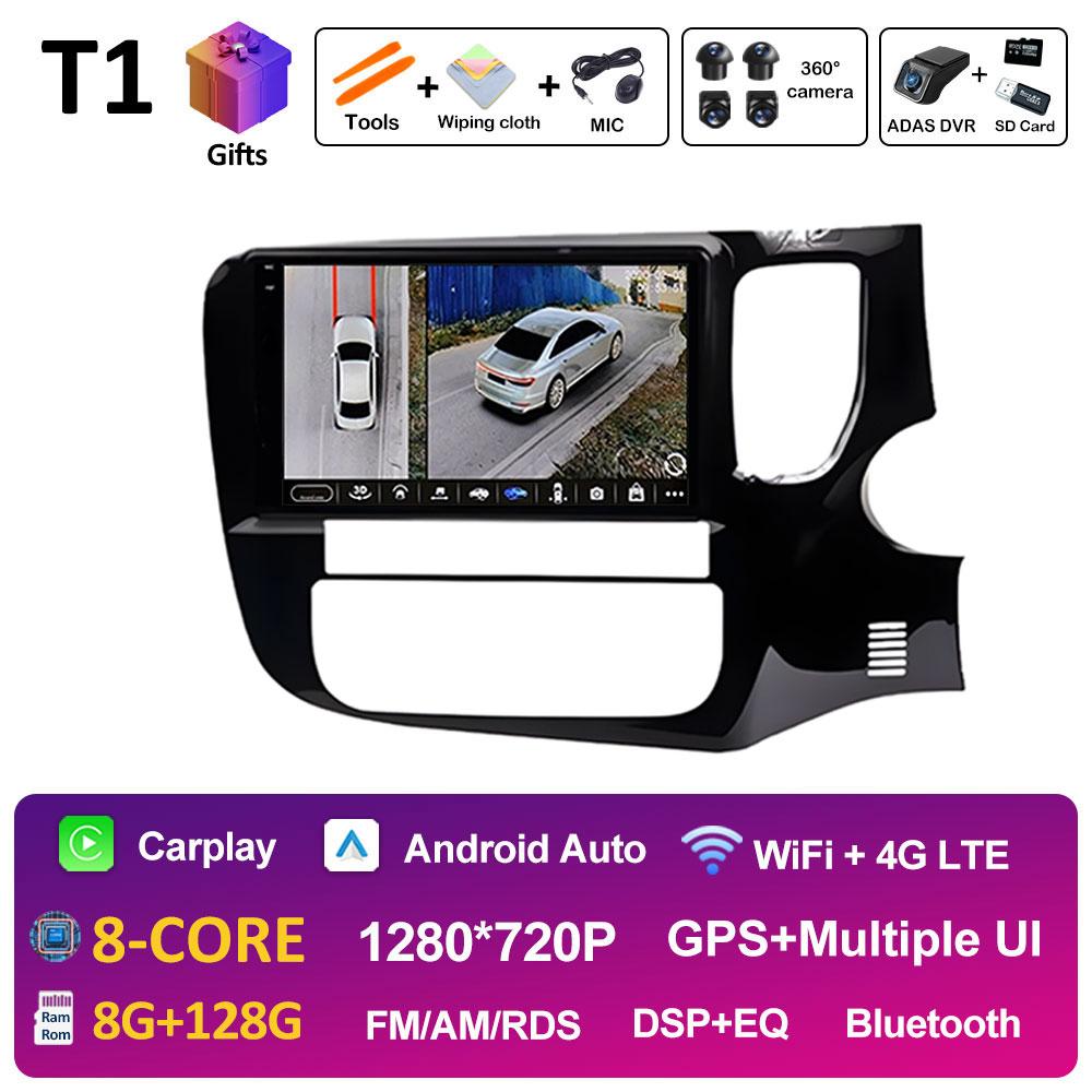 Интеллектуальная система беспроводной Carplay для Mitsubishi Outlander 3 2012 - 2018 BT 2.5D сенсорный экран GPS навигация Автомагнитола без 2din