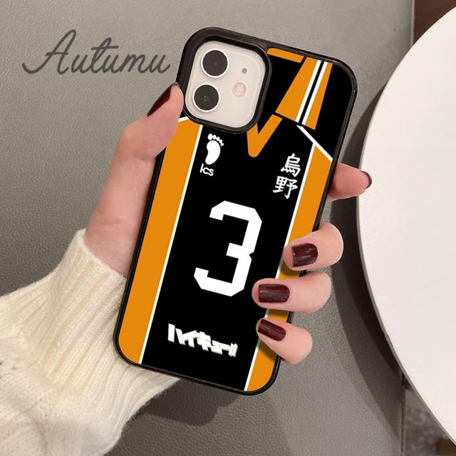 Хайкюу!!Чехол для телефона Karasuno Team Uniform для iPhone 11 12 13 14 Pro Max mini XR XS SE 2020 7 8 Plus Samsung S21 S22 shell