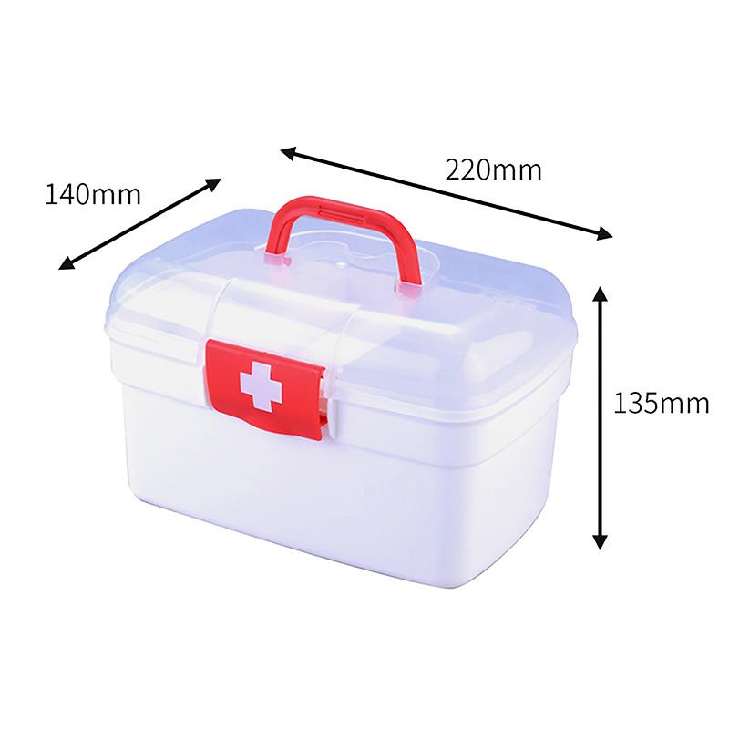 Portable Medicine Storage Box Large Capacity Medicine Kit Family Hand First Aid Chest Simple Travel Emergency Box