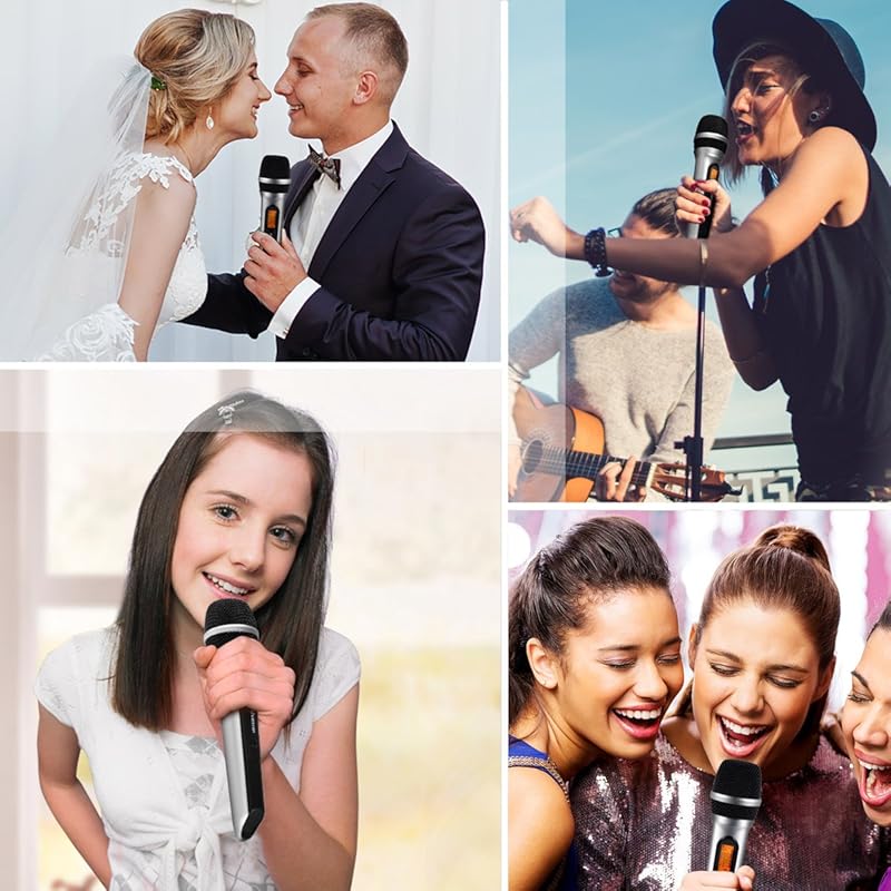 Беспроводной микрофон Alvoxcon ручной микрофон UHF динамический микрофон караоке ручной микрофон вокальный микрофон запись усилитель камера