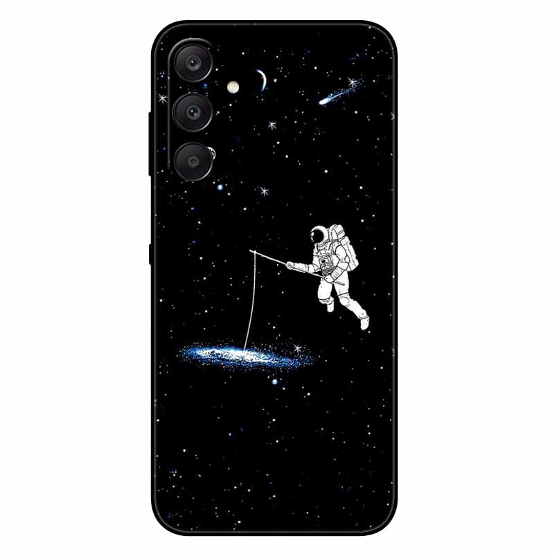 For Samsung A17 5G Case Black Silicone Soft Fashion Animal Back Cover For Samsung Galaxy A17 5G TPU Coque Cute Protective Bumper