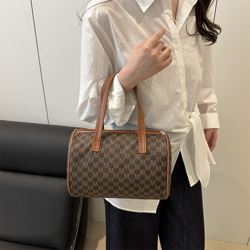 Летняя женская винтажная ретро-сумка Boston Square Pillow Bag - минималистичная шикарная сумка подмышкой для повседневной пляжной вечеринки