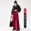 Two-bar Striped Wide-leg Pants Women's Autumn New Loose Straight-leg Pants Retro Casual Leggings Sweatpants