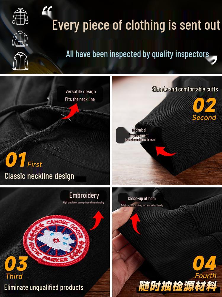 Мужская толстовка Canada Goose 2025 - Универсальная, с длинным рукавом, однотонная, для весны, осени, зимы