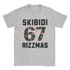 Rizz Christmas 67 Funny Xmas Gen Alpha Skibidi Rizzmas 67 T Shirts Unisex Cotton Vintage Tshirts Tee Shirt Short Sleeve Clothes