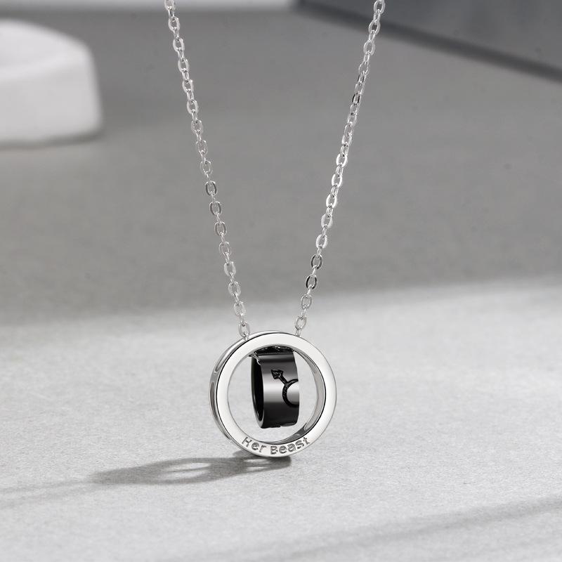 Осенняя красивая женщина и чудовище пара ожерелье ювелирные изделия кулон ниша металл Mori свитер цепь