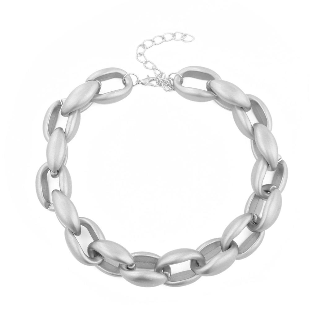 Преувеличенное хип-хоп акриловое ожерелье-цепь – Золотые и цепные акценты для женщин