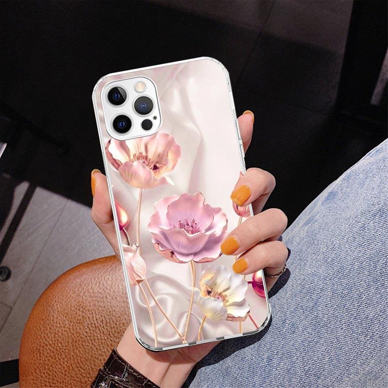 Beautiful Rose Bling Picture Phnoe Case for Iphone 17 Air 16 11 12 13 Mini 14 Plus 15 Pro Max 7 8E SE 2020 16ProMax Phone Cover