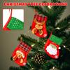 Рождественские носки подарочный пакет маленький конфеты украшения подарочный пакет рождественский снеговик олень старик носки подвеска