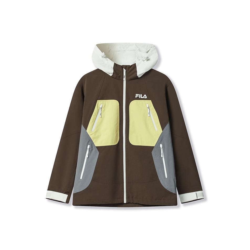 Fila Original Fashion Personality Trendy Retro Classic Casual Versatile Comfortable Loose Hooded Woven Letter Brand Logo Jacket F11M539709FBN