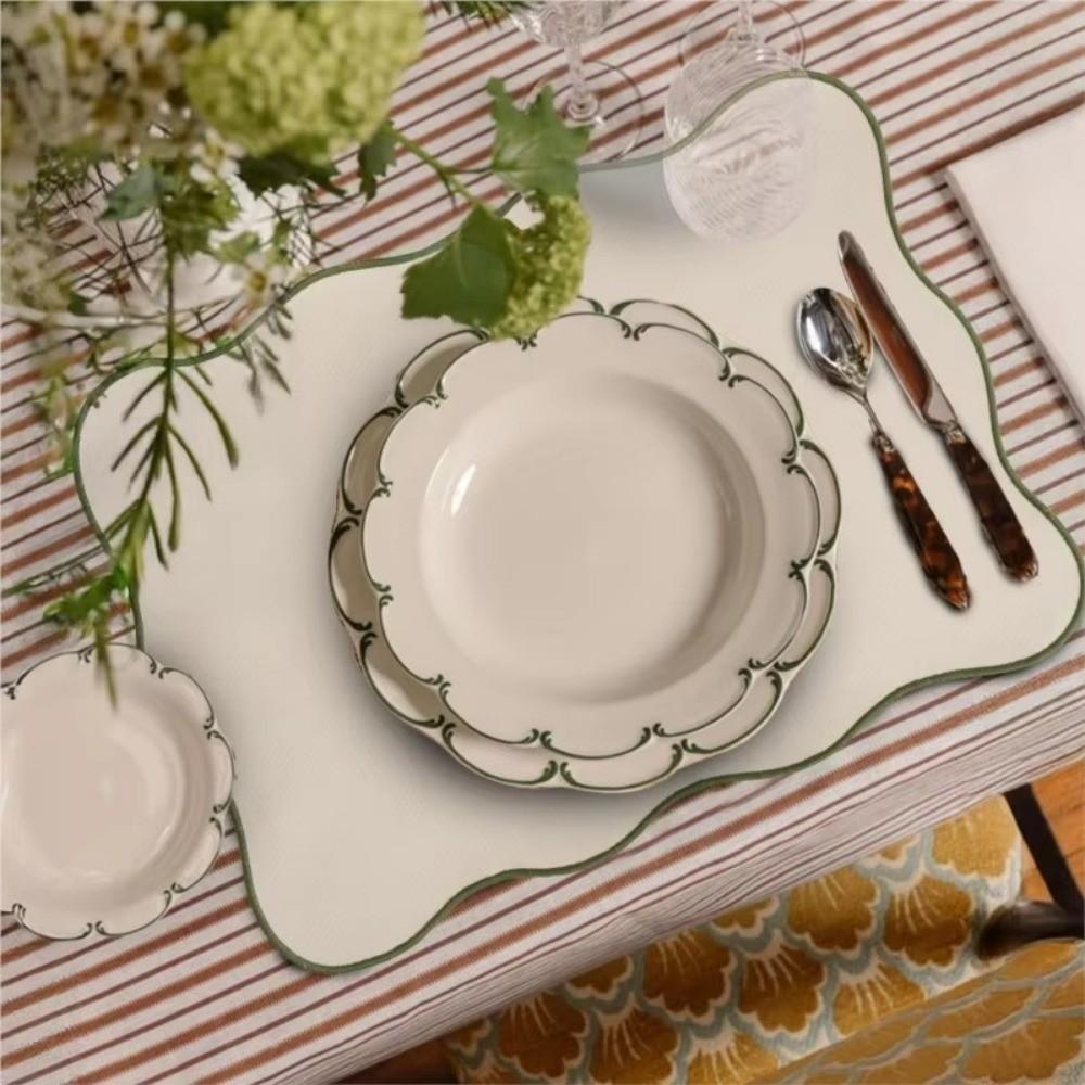 Oil-Proof Dining Mat Heat-Resistant Table Mats Nordic Solid Place Mat Kitchen Supply