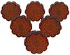 IBA Indianbeautifulart Brown Engraved Knobs Pack of 10 Wooden Wardrobe Door Knobs Drawer