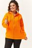Женская стильная толстовка большого размера, толстая оранжевая толстовка большого размера на молнии