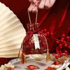 Pearl Pendant Canvas Flower Drawstring Bag Stripe Bowknot Floral Tassel Handbag  Female/Girls