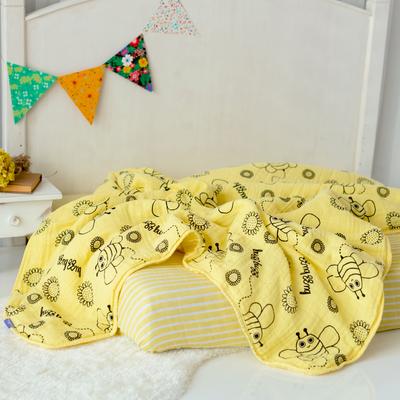 Одеяло с наполнителем из муслинового волокна Milk&Moo Buzzy Bee Baby, мягкое, дышащее, легкое