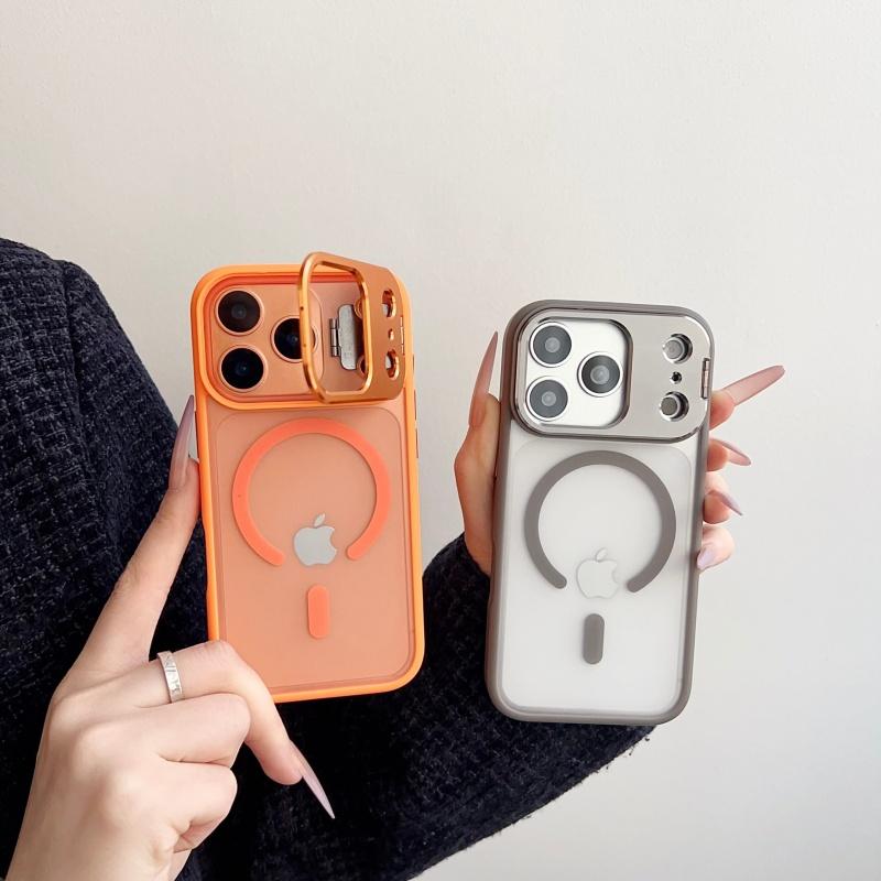 Прочный магнитный чехол для iPhone 17 Pro Max 16 Pro 15, Многомерная подставка, Минималистичная, Премиум, Вертикально расширяемая, Защитная крышка