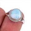 Подарочное кольцо из натурального стерлингового серебра 925 пробы с драгоценным камнем Ларимар S.6 o4e53