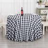Современная клетчатая скатерть из полиэстера, круглая скатерть для чайного столика, обеденного покрытия, домашнего декора