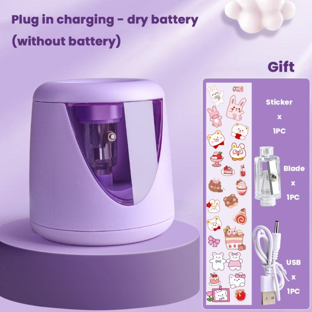 Декоративная наклейка-переключатель, автоматическая электрическая точилка для карандашей, креативные канцелярские принадлежности, механический инструмент