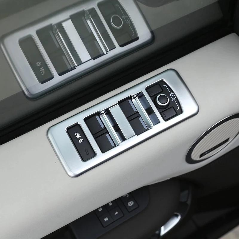 4 шт./компл., автомобильные оконные стекла, кнопка подъема, рамка, накладка, подходит для Land Rover Discovery 5 LR5 L462 2017-20 авто