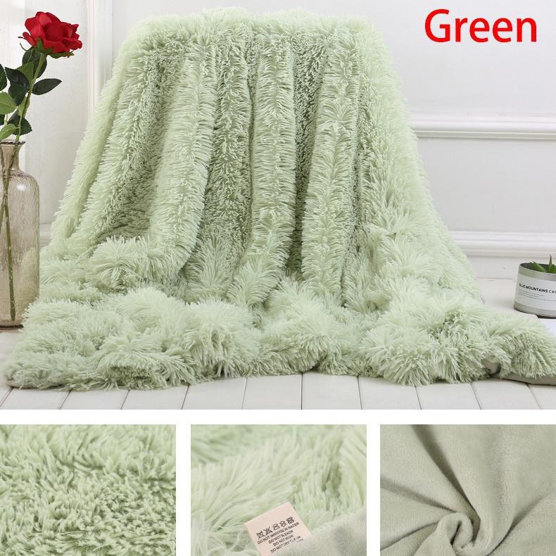 Мягкое одеяло из кораллового флиса из искусственного меха, зимнее теплое пушистое пушистое одеяло, роскошное плюшевое пушистое одеяло, постельное белье