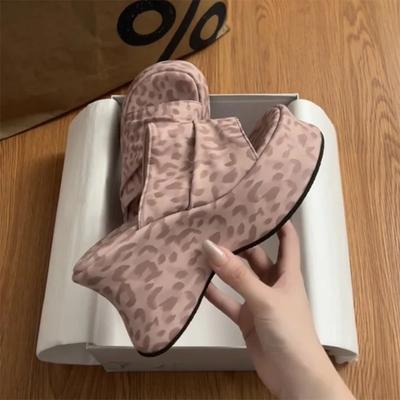 Летние шлепанцы на толстой платформе для женщин, элегантные туфли для платья, женские лаконичные леопардовые шлепанцы на танкетке