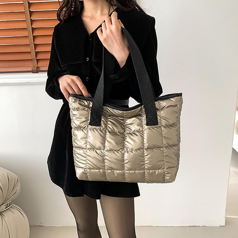 Women Handbags Space Cotton-Padded Female Down Bags Shoulder Crossbody Bags Quality Female Tote Luxury Bag Trend