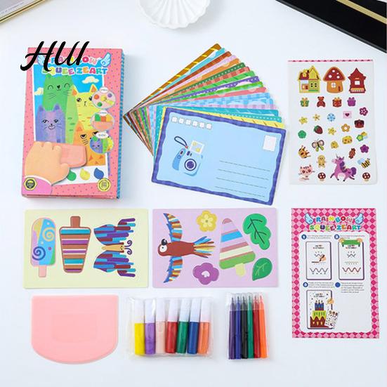 Confidence Building Craft Rainbow Scratch Art Kit Magic Scraping Paper Set for Kids Children Creative DIY Postcards Personalized Greeting Cards