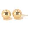 Gold K18 Yellow Gold Round Ball 10mm Ball 1 Pair Sold In Both Made In Nickel Gift Yokomountain [18K Earrings] Earrings, Earrings, Women's, Ears,