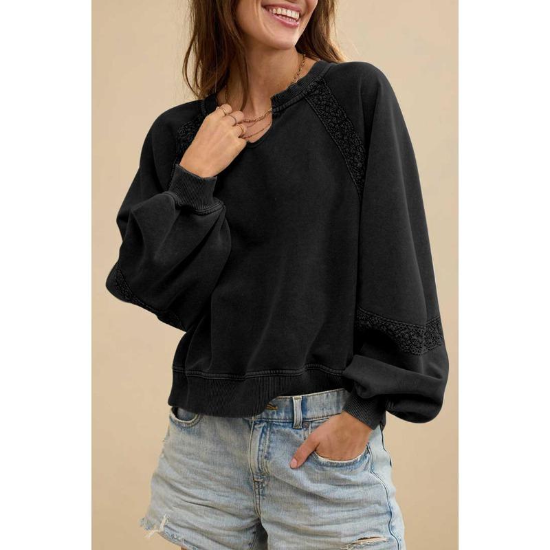 DAFIFY Женские модные повседневные весенне-осенние однотонные блузки и рубашки с v-образным вырезом и длинным рукавом с принтом