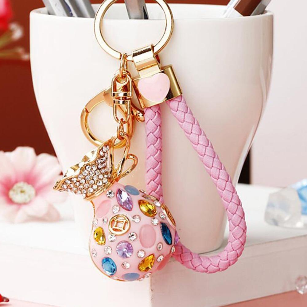 Good Fortune Key Ring Holder Rhinestone Lucky Bag Car Keychain Money Bag Keychain Car Key Pendant