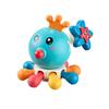 Sound Colorful Octopus Teething Toy Octopus Toddler Pushs and Pull Toy  Children Girls Boys