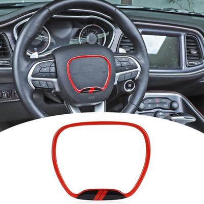 Красное кольцо-накладка на руль и центральную консоль для Charger Challenger Durango 2014+