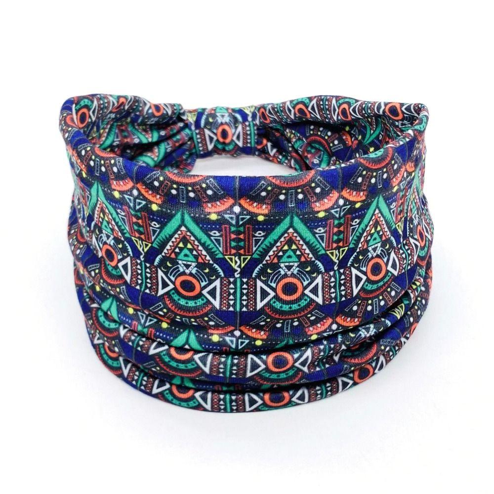 Elastic Turban Boho Printed Headscarf New Hair Scarf  Girls
